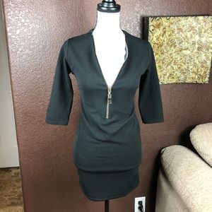 NEW Women’s Sexy Zip Front Mini Dress